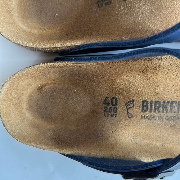 Birkenstock Gizeh Birko Flor Slide Sandal -Blue /Navy-Sz L 9-M 7 - Picture 7 of 15